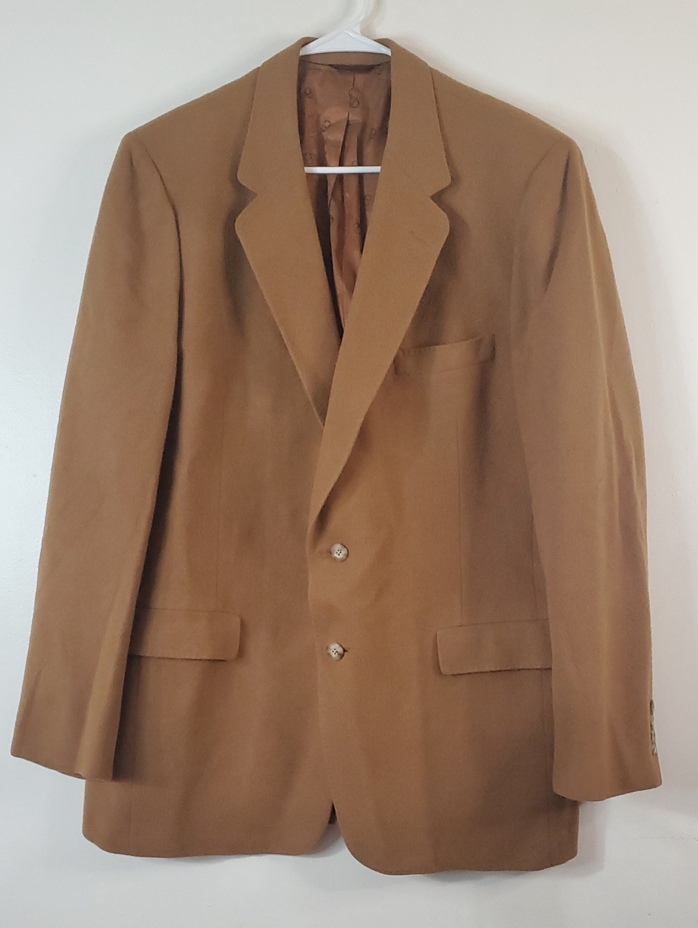 Vintage Christian Dior Cashmere Classic Camel Brown Blazer Large Timeless